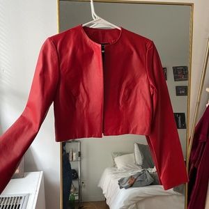 Vintage Spenser Jeremy Red Leather Jacket